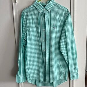 Men's Vineyard Vines Green Checkered Shirt